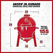 Char-Griller Holzkohlegrill Akorn Jr. Kamado (Durchmesser Grillfläche: 36 cm, Schwarz) | BAUHAUS