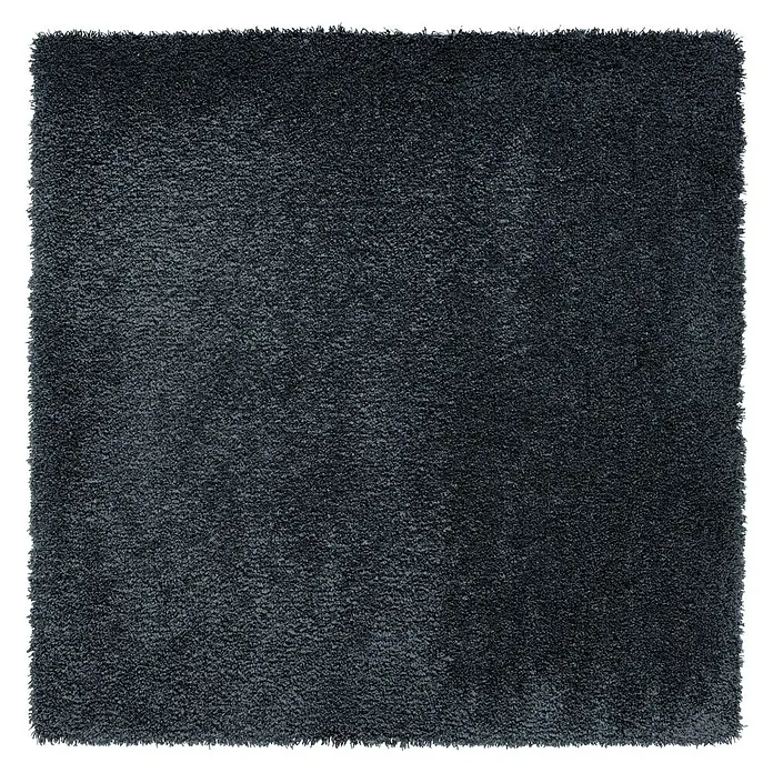 Teppichfliese Amazing - Hochflor, 100 % Polyester, Dunkelgrau - Dunkelgrauer Hochflor-Teppich.