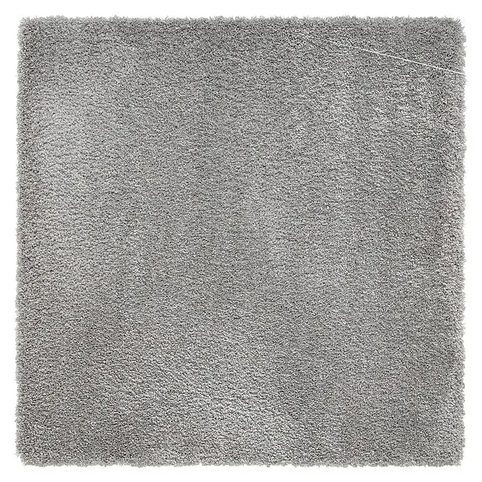 Teppichfliese Amazing - Hochflor, 100 % Polyester, Hellgrau - Hellgrauer Hochflor-Teppich mit weicher, strukturierter Oberfläche.