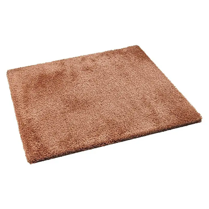 Teppichfliese Amazing - Hochflor, 100 % Polyester, Rotbraun - Brauner, hochfloriger Shaggy-Teppich.