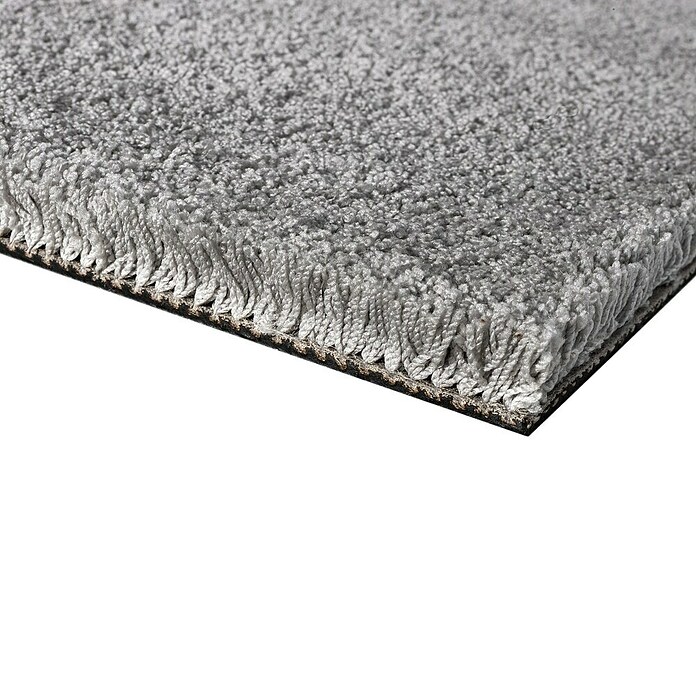 Teppichfliese Amazing (Hochflor, 100 % Polyester, Hellgrau) | BAUHAUS