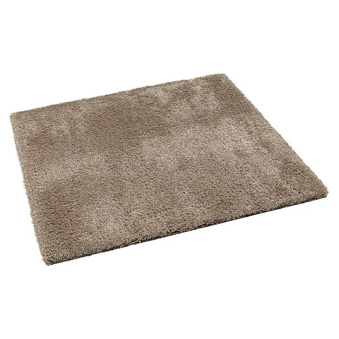Teppichfliese Amazing - Hochflor, 100 % Polyester, Beige - Beiger, rechteckiger Hochflorteppich mit weichem, strukturiertem Flor.