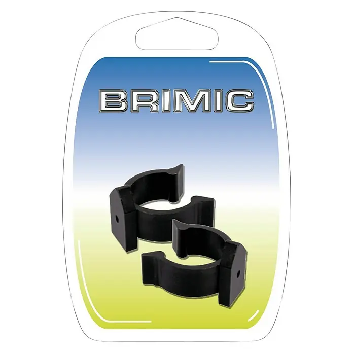 Micel Brimic Clip para embellecedor de zócalos - 28,7 x 16,5 mm, Inserción - Embalaje de dos clips de tubo negros BRIMIC que se pueden utilizar para sujetar y organizar tubos o cables.