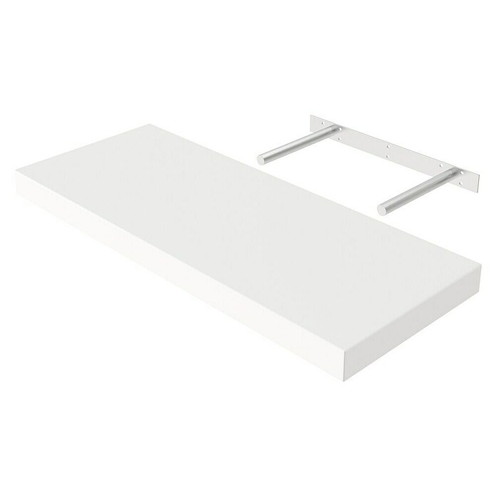 Regalux Wandboard XL4 (24 x 60 x 3,8 cm, Weiß, Belastbarkeit: 12 kg)