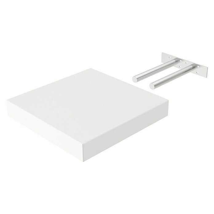 Regalux Wandboard XL4 (24 x 24 x 3,8 cm, Weiß Hochglanz, Belastbarkeit: 12 kg)