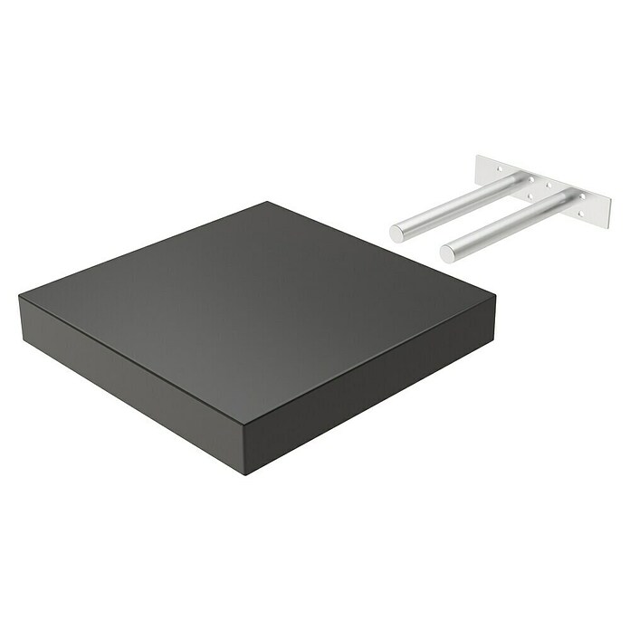 Regalux Wandboard XL4 (24 x 24 x 3,8 cm, Schwarz, Belastbarkeit: 12 kg)
