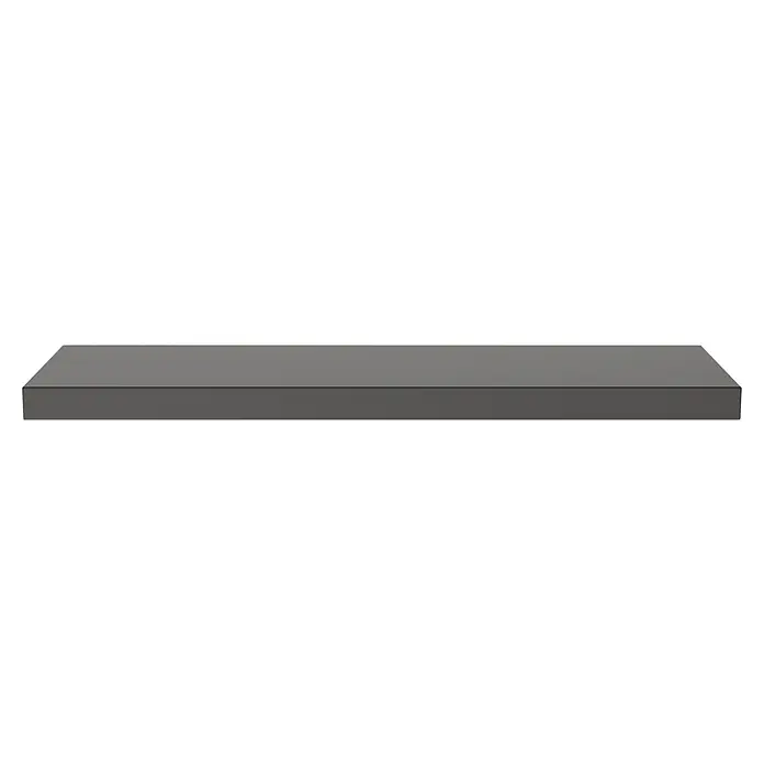 Regalux Wandboard XL4 - L x B x H: 23,5 x 80 x 3,8 cm, Schwarz, Belastbarkeit: 12 kg - Graues Produktbild, wahrscheinlich eine Box oder ein Gehäuse. Schlichtes Design mit flachen Oberflächen für vielseitige Einsatzmöglichkeiten.