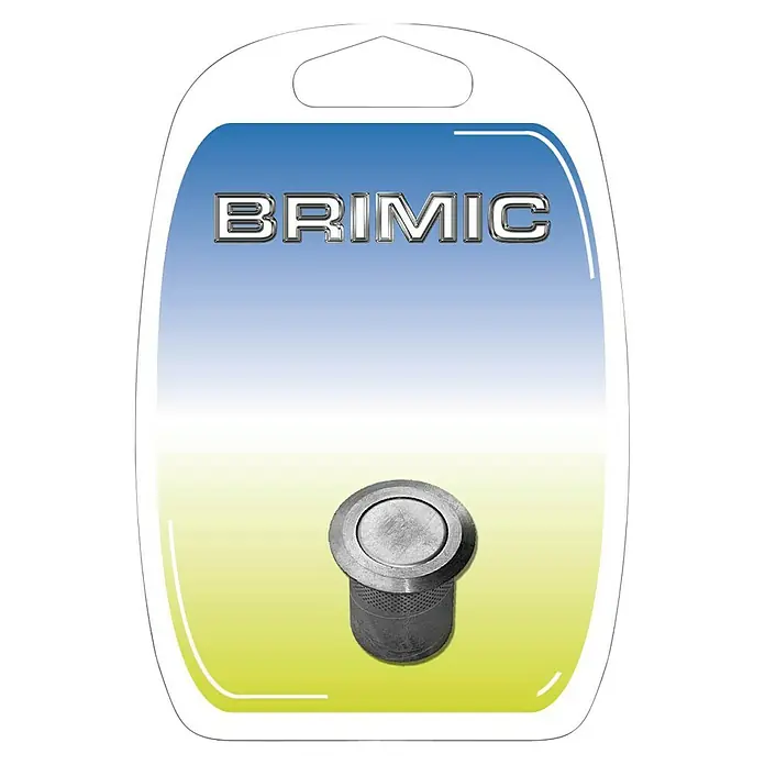 Micel Brimic Tirador empotrable - Diámetro exterior: 20 mm, Níquel, Apto para: Puertas correderas - Producto Brimic en envase transparente. Componente metálico de precisión para aplicaciones industriales o artesanales.