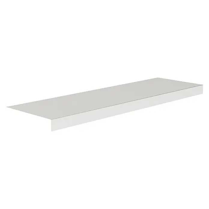 Regalux Wandboard XL4 - L x B x H: 23,5 x 80 x 3,8 cm, Weiß, Belastbarkeit: 12 kg - Weiße Arbeitsplatte mit gerader Kante, perfekt für moderne Küchen- und Büroumgebungen, die Funktionalität und schlichtes Design vereint.