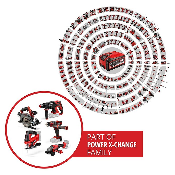 Einhell Power X-Change 18V Maschinen-Set TE-TK 18/5 + 2 (18 V, 2 Akkus, 3 Ah, 10 -tlg.) | BAUHAUS