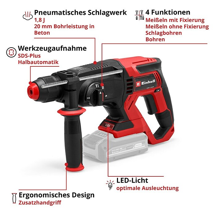 Einhell Power X-Change 18V Maschinen-Set TE-TK 18/5 + 2 (18 V, 2 Akkus, 3 Ah, 10 -tlg.) | BAUHAUS