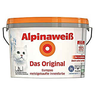 Alpina Alpinaweiß Wandfarbe Das Original (Weiß, Matt, 1 l, Konservierungsmittelfrei)