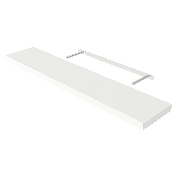 Regalux Wandboard XL4 (24 x 118 x 3,8 cm, Weiß, Belastbarkeit: 12 kg)