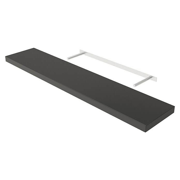 Regalux Wandboard XL4 (24 x 118 x 3,8 cm, Schwarz, Belastbarkeit: 12 kg)