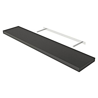 Regalux Wandboard XL4 (L x B x H: 23,5 x 118 x 3,8 cm, Schwarz, Belastbarkeit: 12 kg)
