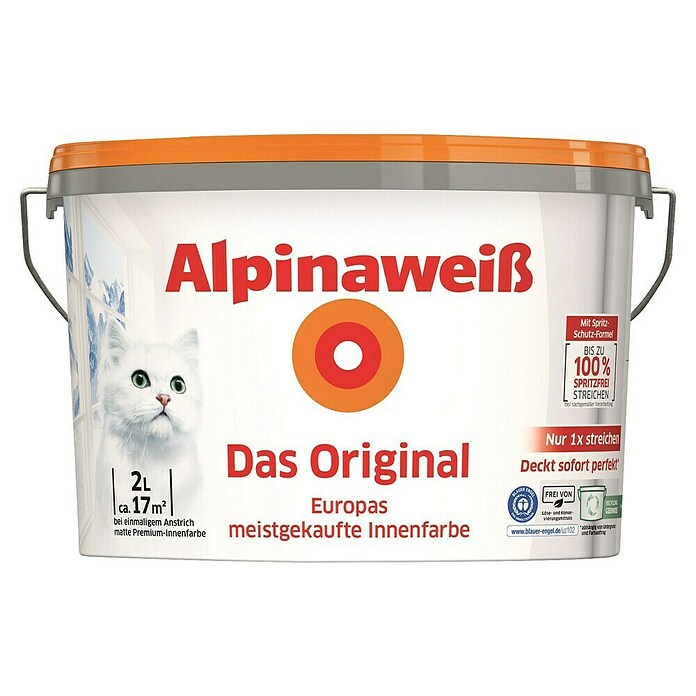 Alpina Alpinaweiß Wandfarbe Das Original (Weiß, 2 l, Matt)