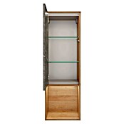 Lanzet Dune Midischrank (B x T x H: 40,3 x 32,5 x 121,6 cm, Berg Eiche/Grau-Marmor, DIN Anschlag: Links) | BAUHAUS