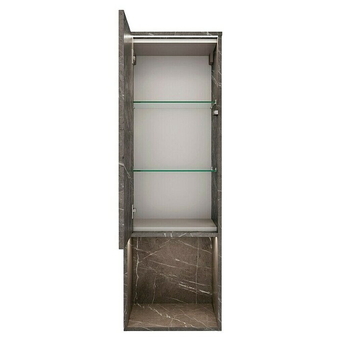 Lanzet Dune Midischrank (B x T x H: 40,3 x 32,5 x 121,6 cm, Grau-Marmor, DIN Anschlag: Links) | BAUHAUS