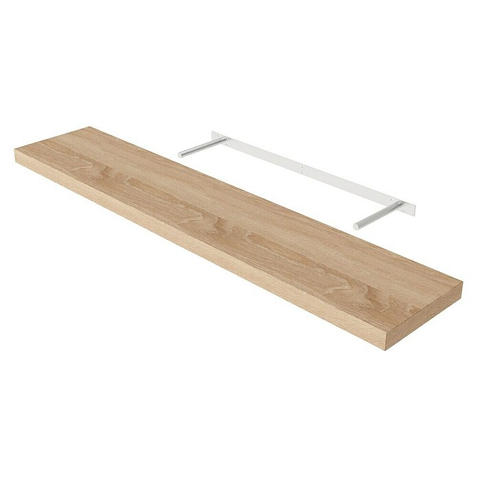 Regalux Wandboard (24 x 118 x 3,8 cm, Eiche, Belastbarkeit: 12 kg)