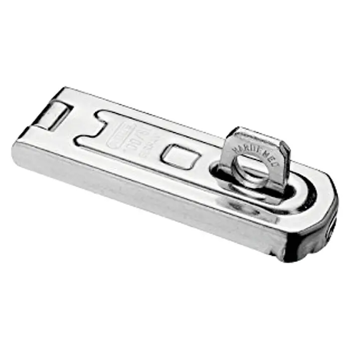 Abus Portacandados 100 - L x An: 80 x 27 mm - Un pasador ABUS plateado brillante, ideal para sujetar de forma segura puertas, portones y escotillas en interiores y exteriores.