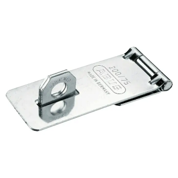 Abus Portacandados 200 - L x An: 75 x 29 mm - Placa de cerrojo ABUS hecha de acero templado robusto para mayor seguridad y protección. Ideal para asegurar puertas y portones.