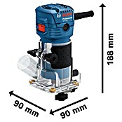 Bosch Professional Električna glodalica GKF 550  (550 W, 33.000 okr/min, Promjer držača alata: 6 mm) | BAUHAUS