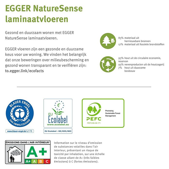 Egger Laminaat Laminaat NatureSense Brendal Eiken Lichtbruin (Planken, 1.292 x 193 x 7 mm, Berdal) | BAUHAUS
