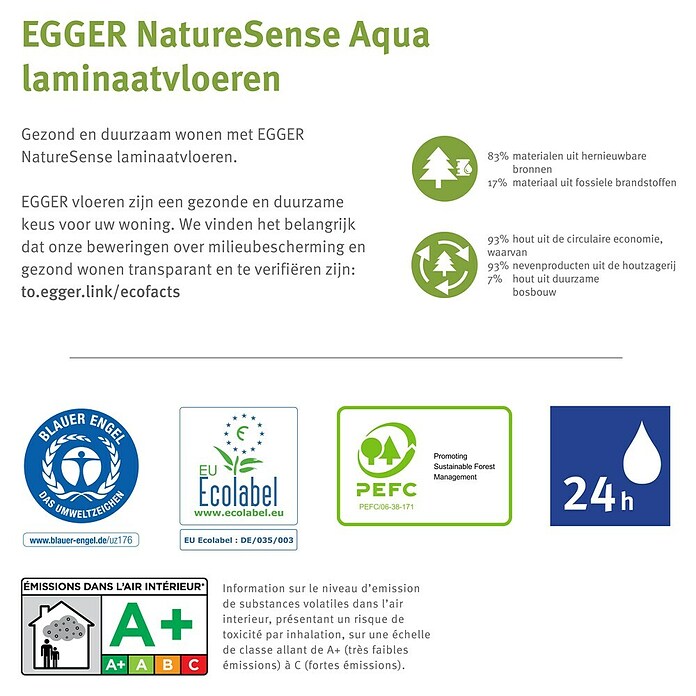 Egger Laminaat NatureSense Bayford Eiken Grijs (2.050 x 246 x 10 mm, Planken, Grijs) | BAUHAUS