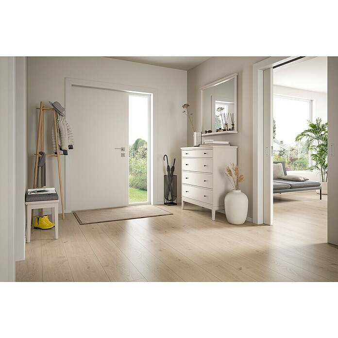 Egger Laminaat NatureSense Seefeld Eiken Crème (2.050 x 246 x 10 mm, Planken, Beige) | BAUHAUS