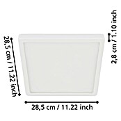 Eglo Fueva 5 LED stropna svjetiljka  (D x Š x V: 28,5 x 28,5 x 3 cm, Bijela) | BAUHAUS