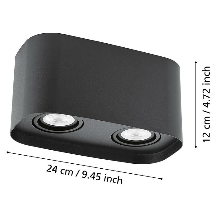 Eglo connect.z Led-spot CAMINALES-Z (4,9 W, Zwart, 24 x 12,5 x 20 cm) | BAUHAUS