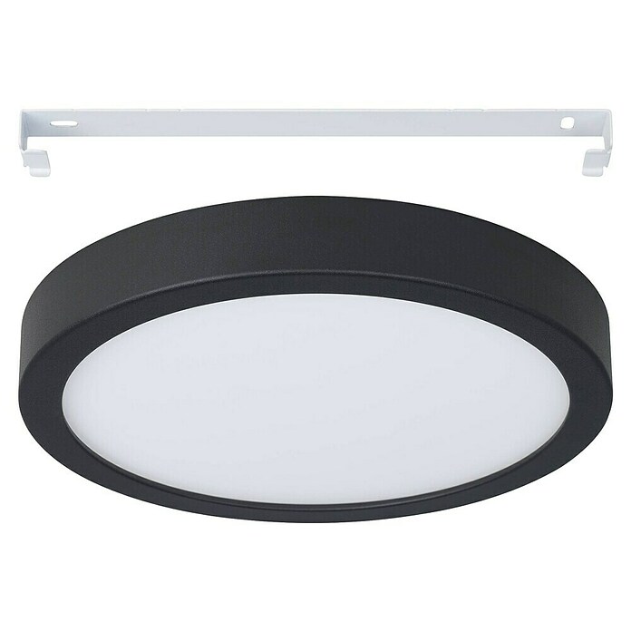Led-plafondlamp FUEVA-Z (Ø x h: 21 x 2,8 cm, Zwart) | BAUHAUS