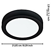 Led-plafondlamp FUEVA-Z (Ø x h: 21 x 2,8 cm, Zwart) | BAUHAUS