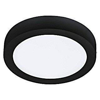 Eglo connect.z Led-plafondlamp FUEVA-Z (Ø x h: 21 x 2,8 cm, Warm wit, Zwart, IP44)