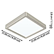 Eglo connect.z Led-plafondlamp FUEVA-Z (l x b x h: 21 x 21 x 2,8 cm, Dimbaar, Nikkel) | BAUHAUS