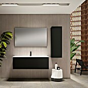 Conjunto de mueble de baño Cristal (120 cm, Negro, Número de cajones: 1 ud., 3 pzs.) | BAUHAUS