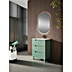 Mueble de lavabo Claire (L x An x Al: 45 x 60 x 81 cm, Verde Olivo, 1 seno, empotrado, salida central, Número de cajones: 3 ud.) | BAUHAUS