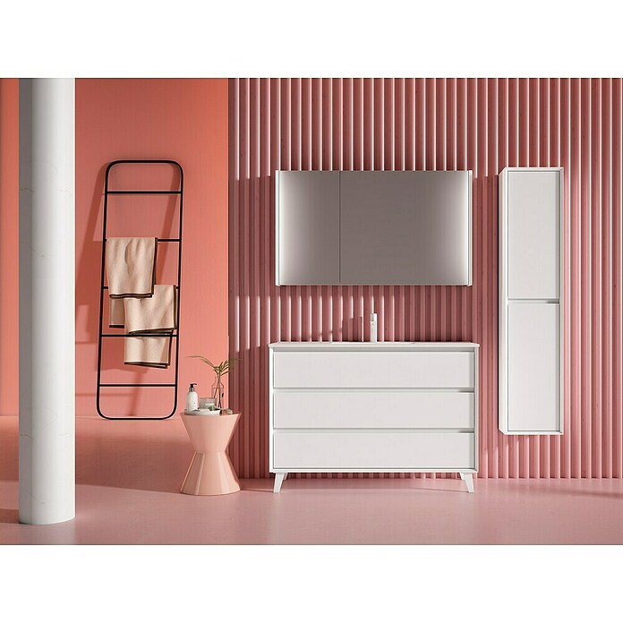 Mueble de lavabo Inglet (An x L: 120 x 45 cm, Blanco, Mate) | BAUHAUS