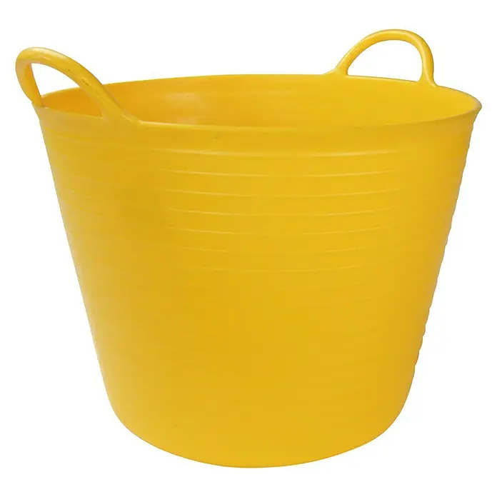 Cubo de obra Flextub - Amarillo, Capacidad volumétrica: 40 l - Cubo flexible amarillo con dos asas, ideal para jardinería y tareas domésticas. Resistente y fácil de transportar.