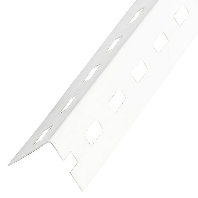Placo Saint-Gobain Perfil de protección esquinero (L x An x Al: 2,5 m x 24 mm x 24 mm, Acero, Blanco)