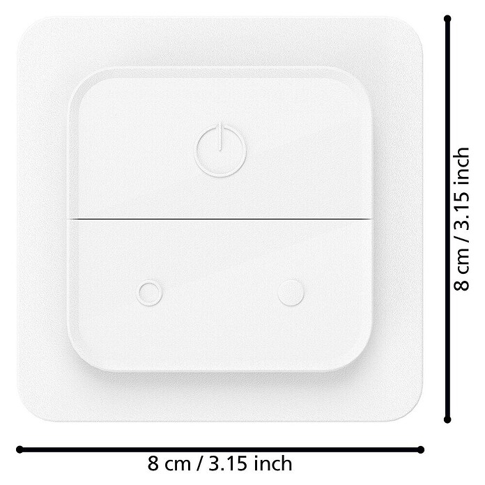 Eglo connect.z Funk-Wandschalter (L x B x H: 80 x 80 x 20 mm) | BAUHAUS