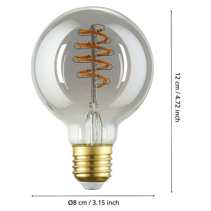 Eglo connect.z Ledlamp G80 Smoke (4 W, 150 lm) | BAUHAUS