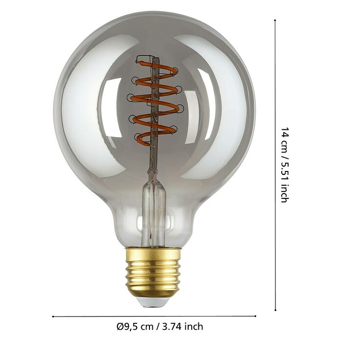 Eglo connect.z Ledlichtbron G95 Smoke (4 W, 150 lm) | BAUHAUS