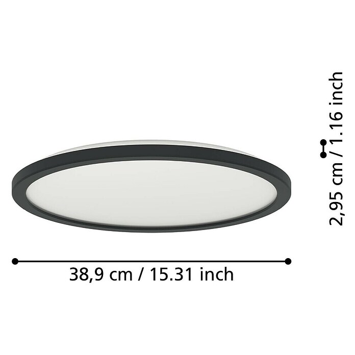 Eglo connect.z Ledpaneel, rond ROVITO-Z (18,5 W, Ø x h: 39 x 3 cm, RGBW) | BAUHAUS