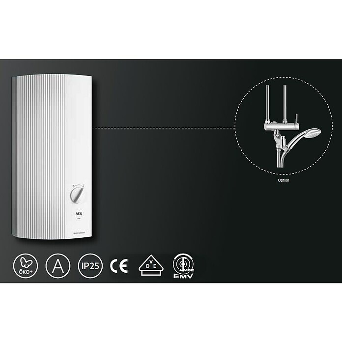 AEG Calentador de agua eléctrico instantáneo DDLE Easy (21 kW, Electrónico) | BAUHAUS