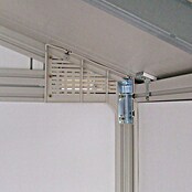 Grosfillex Gerätehaus Deco H7,5 (Außenmaß inkl. Dachüberstand (B x T): 370 x 298 cm, Kunststoff, Weiß/Grau-grün) | BAUHAUS
