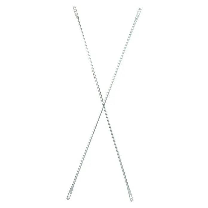 Altrad Cruceta de andamio GS80008 - Largo: 200 cm - Dos palos de mezcla plateados cruzados con agujeros en los extremos, ideales para mezclar pinturas o resinas.