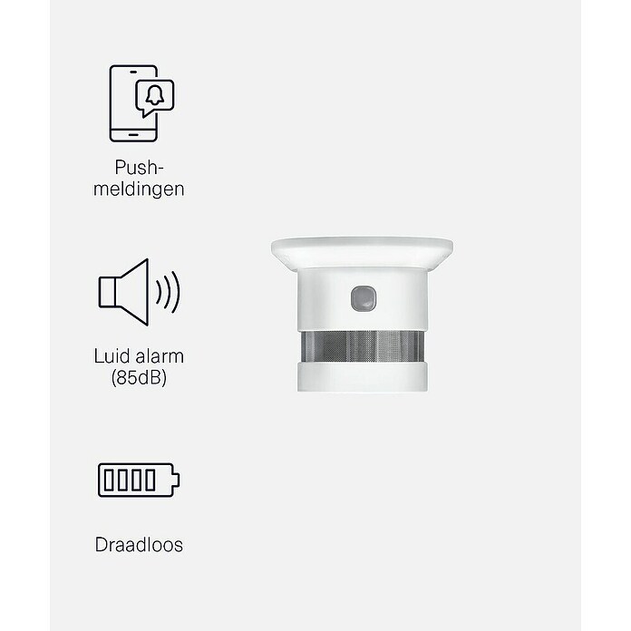 KlikAanKlikUit Draadloze rookmelder ZSDR-850 (Alarmsignaal: 85 dB) | BAUHAUS