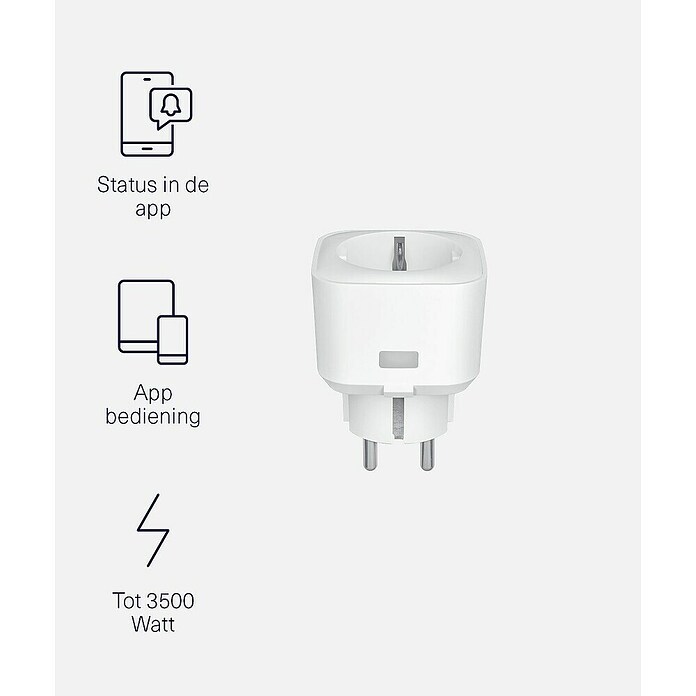 KlikAanKlikUit Smart stekkerdoos ZCC-3500 (Wit, Max. aansluitvermogen: 3.500 W) | BAUHAUS