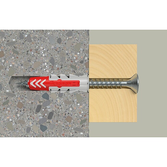 Fischer Schrauben- & Dübel-Set DuoPower 6,8,10 S (Geeignet für: Voll- und Lochbaustoffe, Nylon, Stahl, 18 Stk.) | BAUHAUS